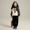 Pudding Haru Children's and Girls' Winter Sweatshirt 2023 Autumn/Winter New Children's cartoon shoulder sleeve fleece sweatshirt details Picture
